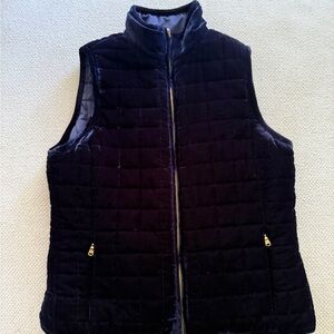 Lauren Ralph Lauren Navy Velvet Vest